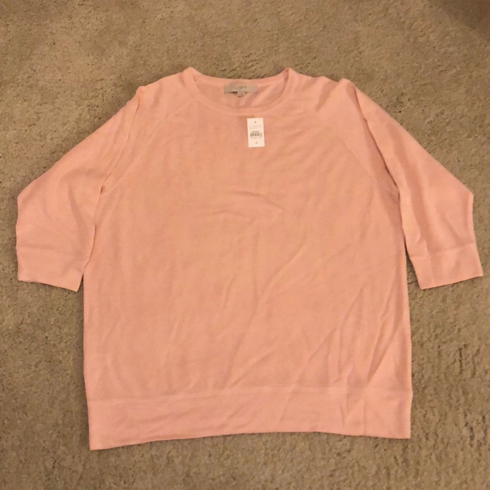 NWT LOFT Super Soft Light Pink Sweater